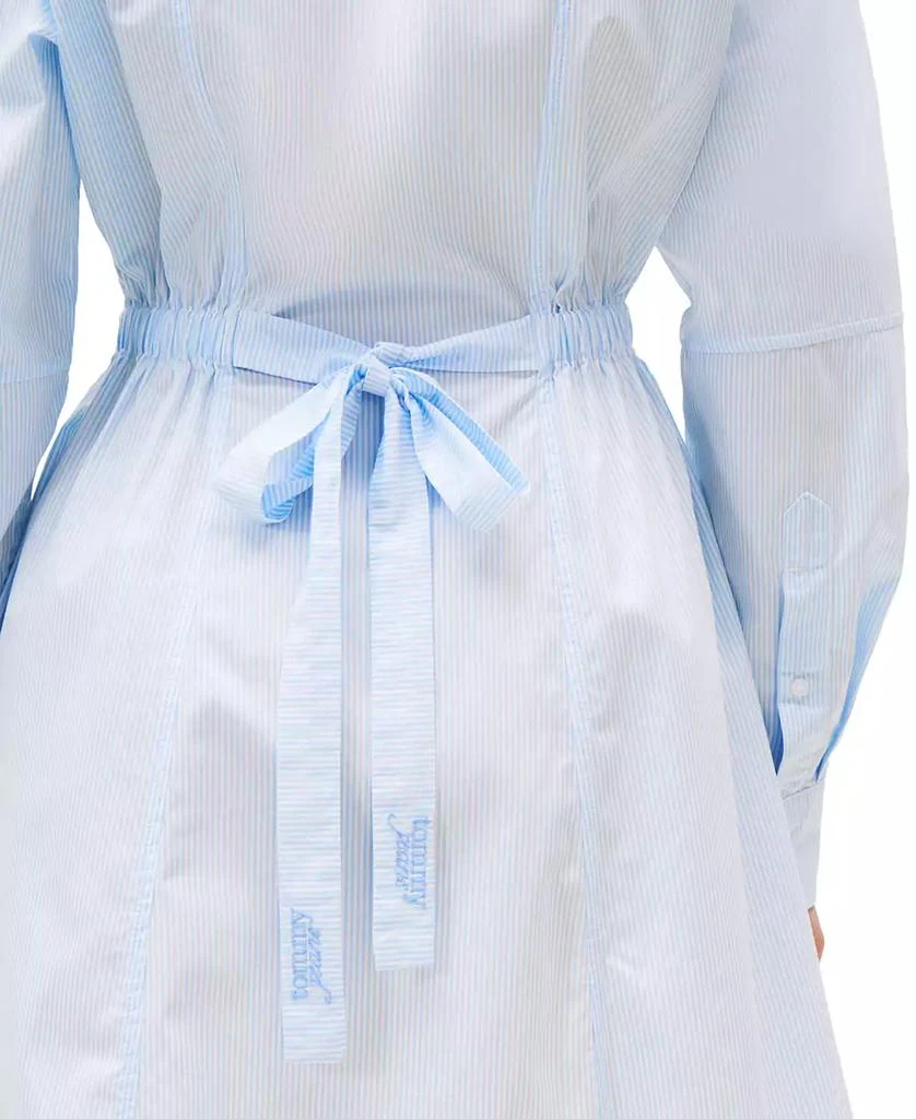 Tommy Jeans Women's Pinstripe Tie-Back Shirtdress 3