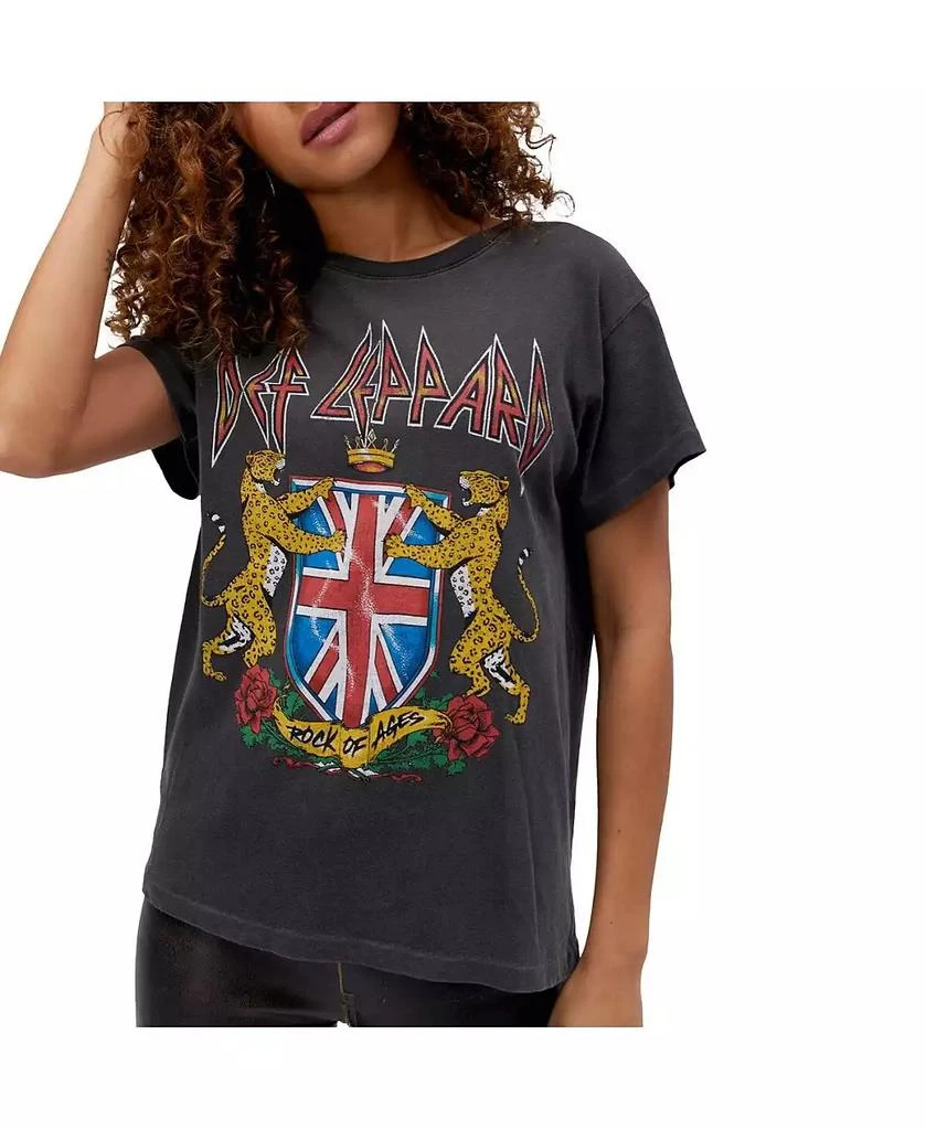 Daydreamer Women's Black Def Leppard Rock of Ages Graphic T-Shirt 3