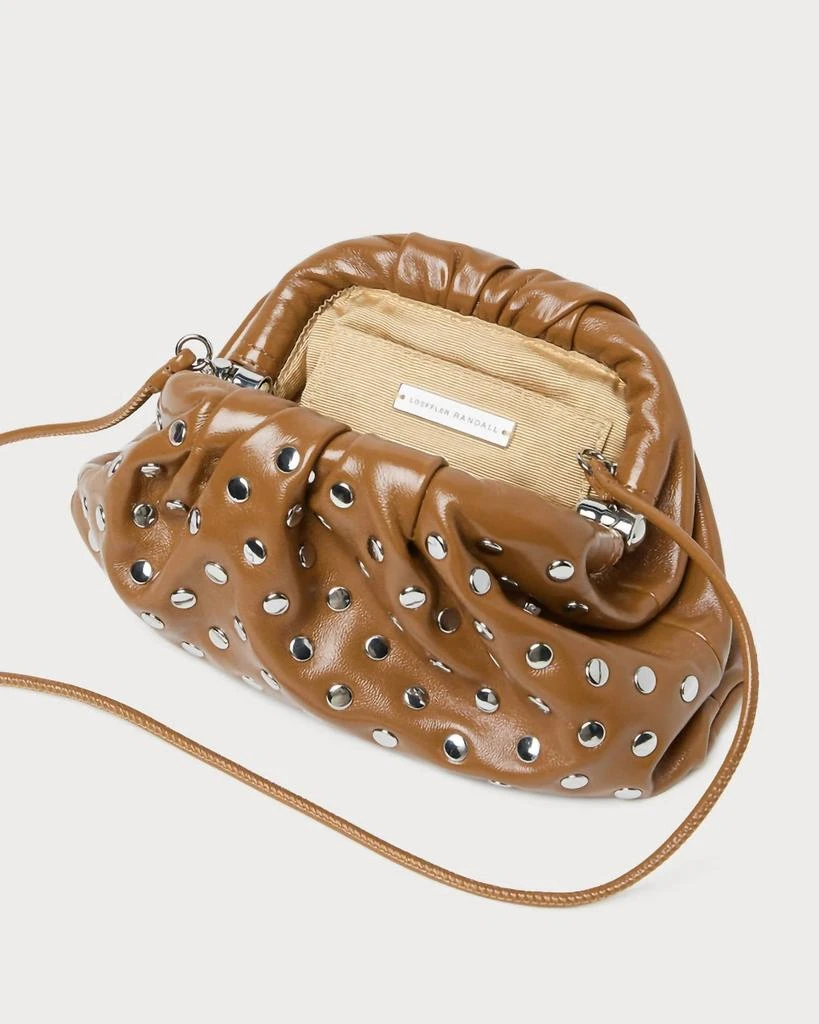 Loeffler Randall Women
s Bailey Leather Dome Clutch Bag In Safari/silver 3