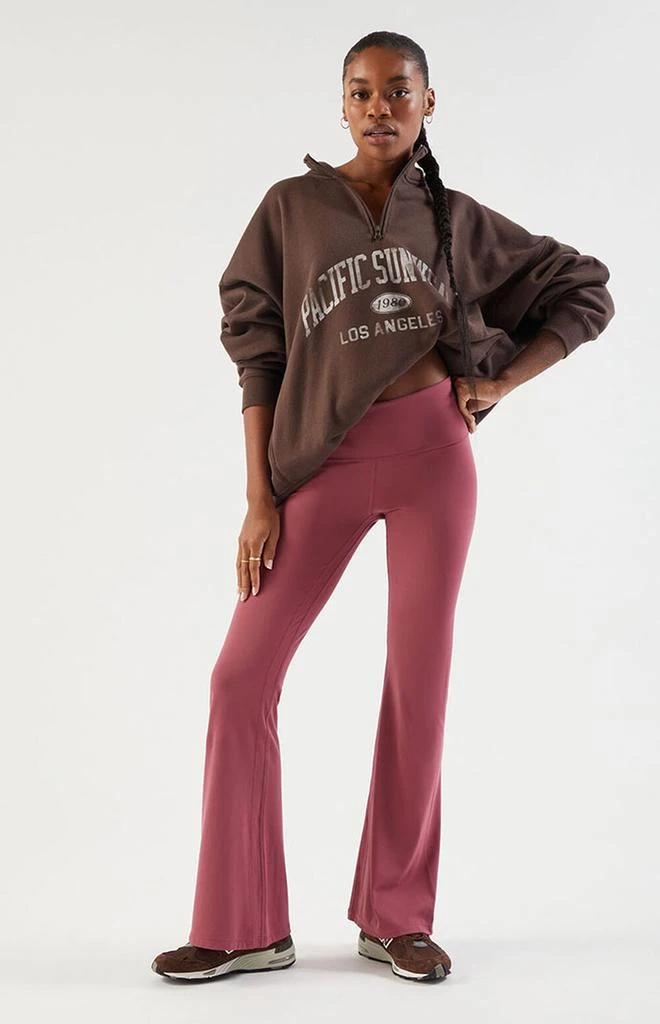 PAC 1980 PAC WHISPER Active Fold-Over Waistband Flare Yoga Pants