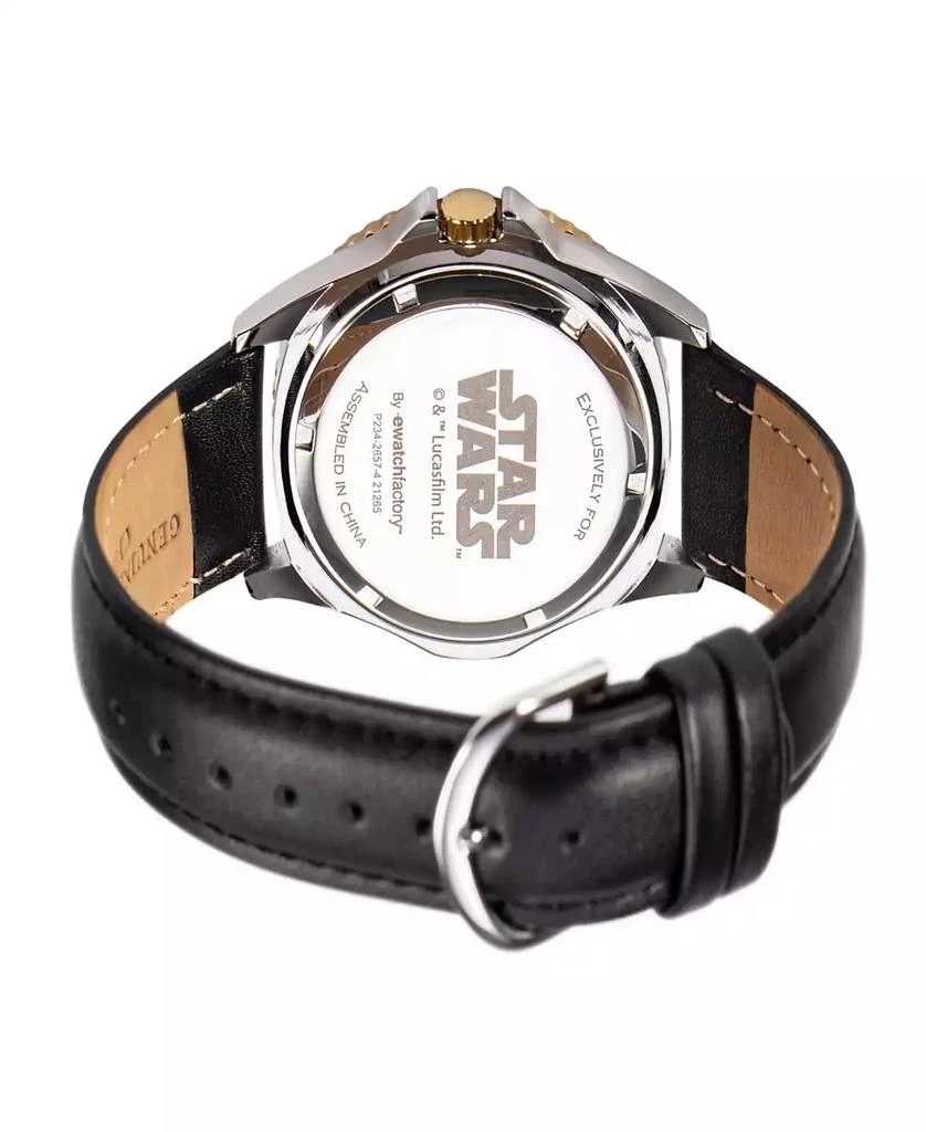 ewatchfactory Men's Disney Star Wars Honor Black Leather Strap Watch 46mm 2