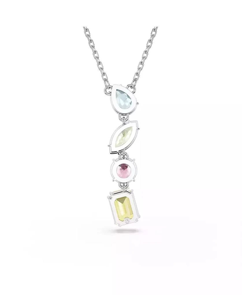 Swarovski Mixed Cuts Rhodium Plated Gema Y Pendant Necklace 4