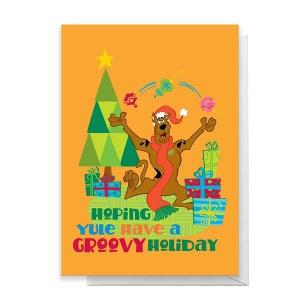 Original Hero Scooby Doo Hoping Yule Have A Groovy Holiday Greetings Card 1