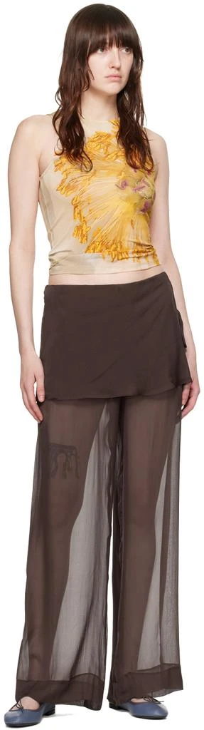 Paloma Wool Brown Silk Archive Trousers 4