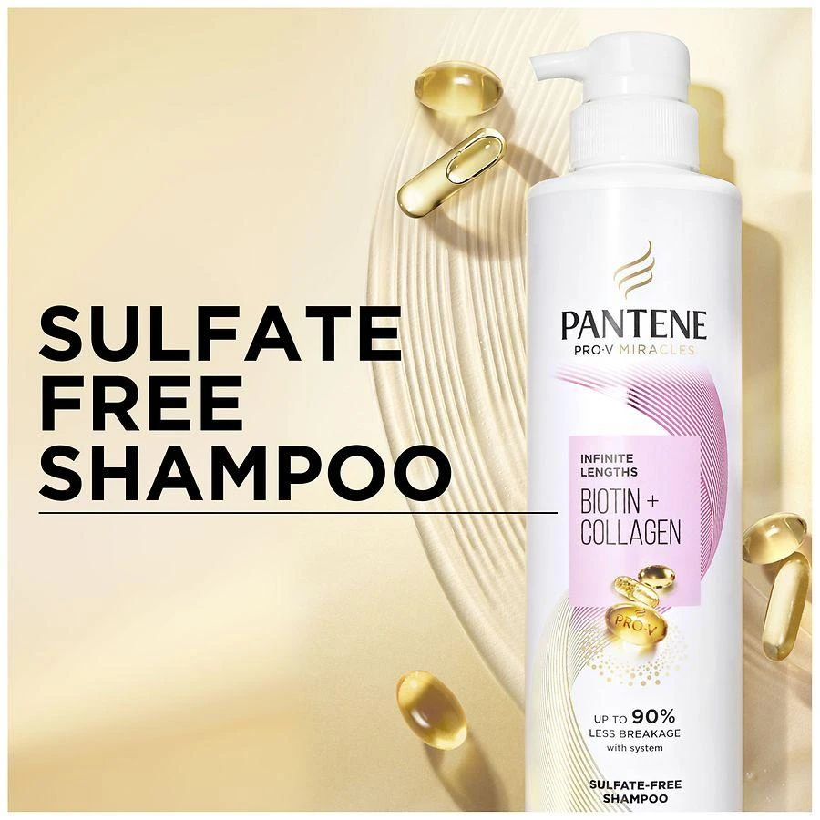 Pantene Pro-V Infinite Lengths Biotin + Collagen Sulfate-Free Shampoo Floral 4