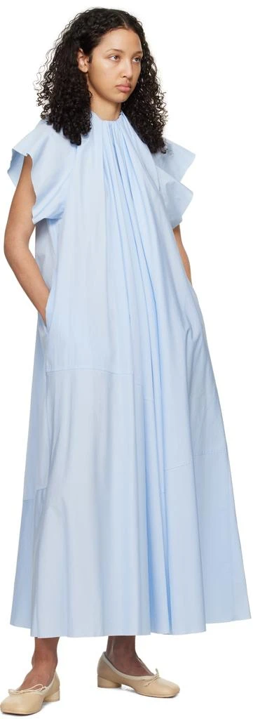 MM6 Blue Gathered Maxi Dress 4