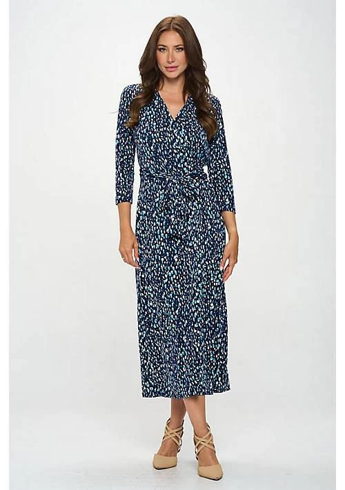 Renee C. C. Abstract Dot Print Wrap Dress 1