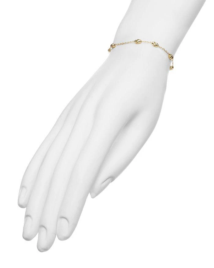 Argento Vivo Bead Station Link Bracelet in 18K Gold Plated Sterling Silver 3