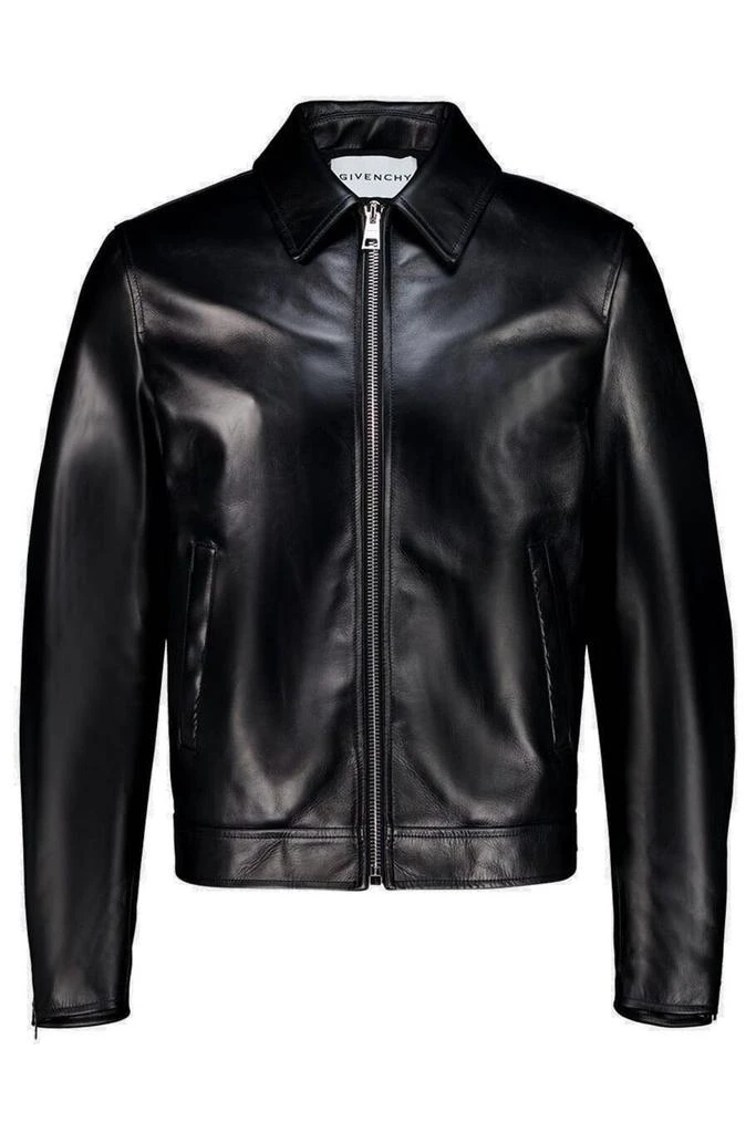Givenchy Givenchy Zip-Up Leather Biker Jacket 1