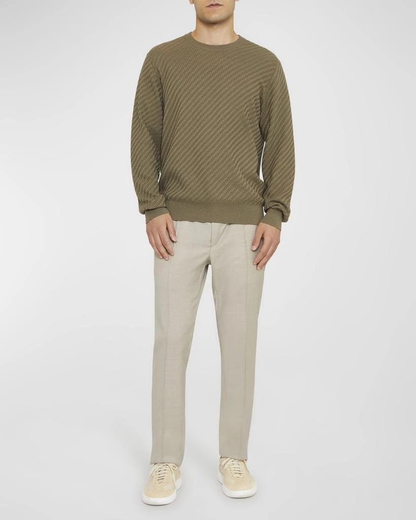 Brioni Men's Basketweave Crew Sweater 3