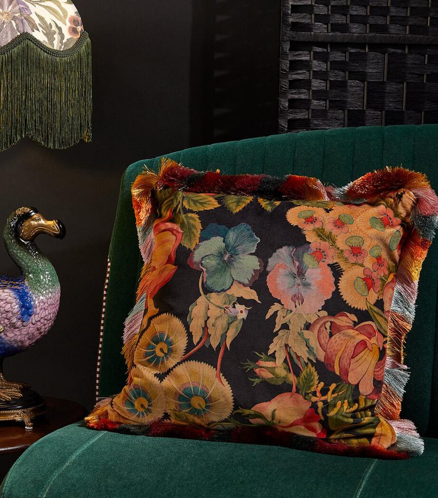 House of Hackney Medium Velvet Amatoria Fringed Cushion (45cm x 45cm)