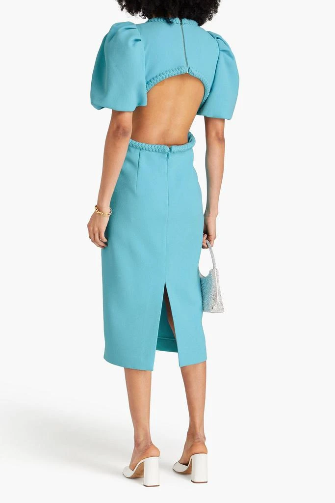 REBECCA VALLANCE Michelle cutout crepe midi dress 3