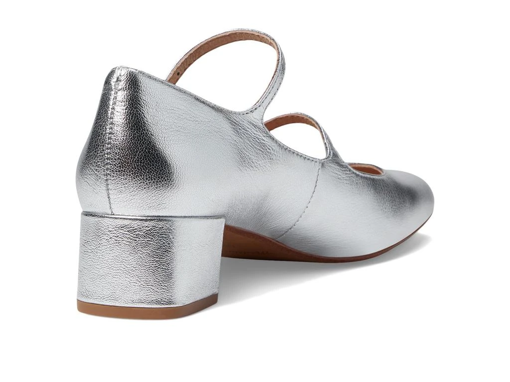 Madewell The Nettie Heeled Mary Jane in Metallic Leather 5