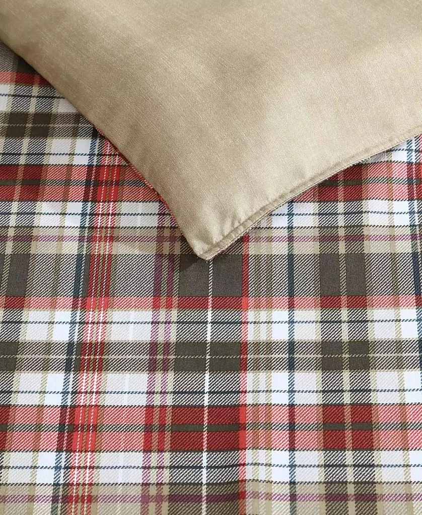 Eddie Bauer Astoria Plaid Microsuede 3 Piece Duvet Cover Set 9