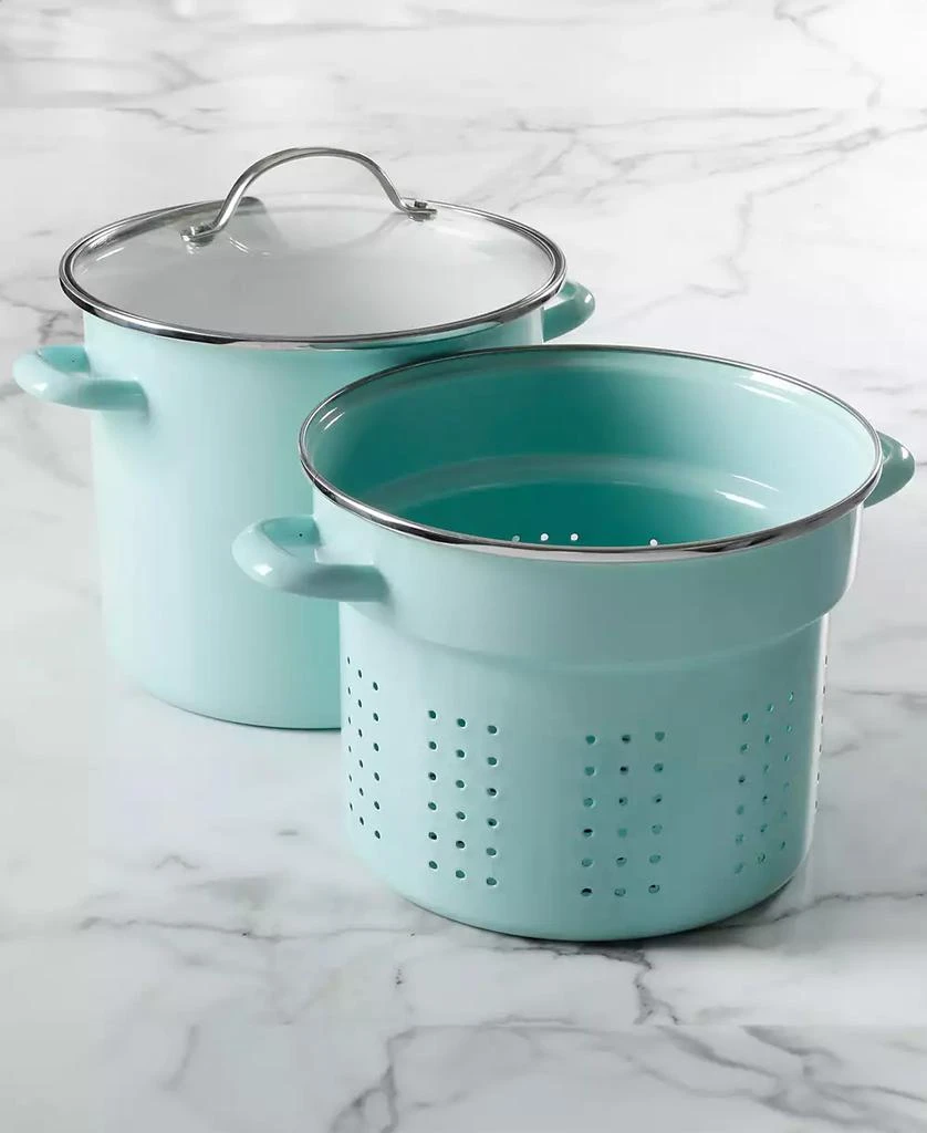 Martha Stewart Thayer Enamel On Steel 8 Quart Stock Pot with Steamer 3