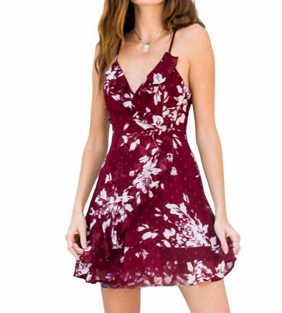 En Creme En Creme - Floral Ruffle Mini Dress