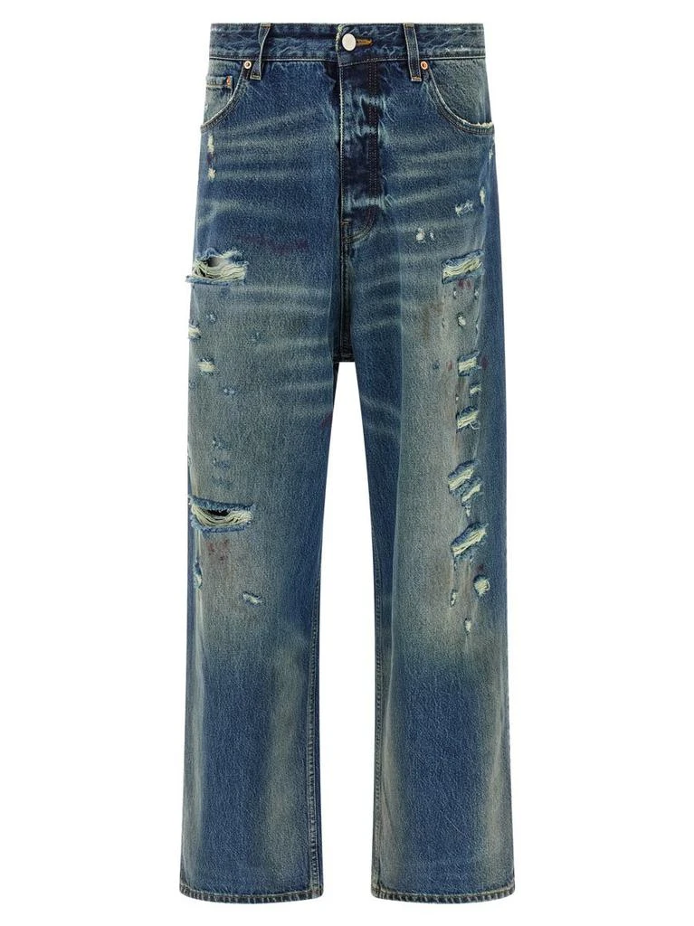 Vetements Vetements 'Blue Distressed Baggy' Jeans 1