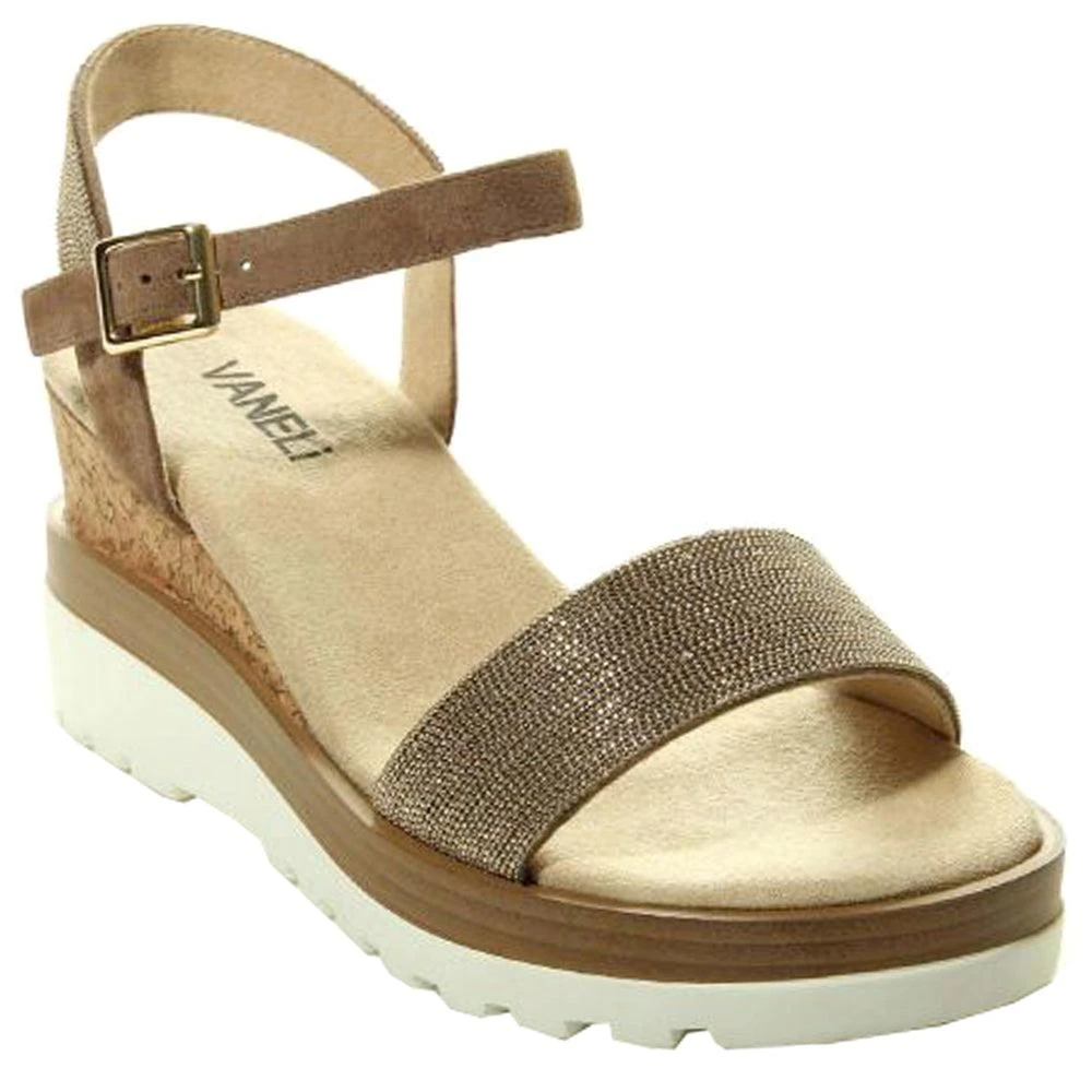 Vaneli Cedra Rhinestone Wedge Sandals 2