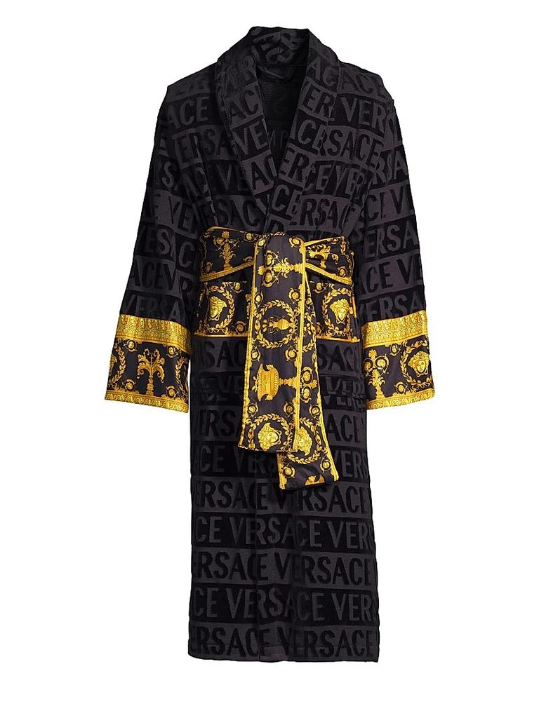 Versace Logo Baroque Bathrobe