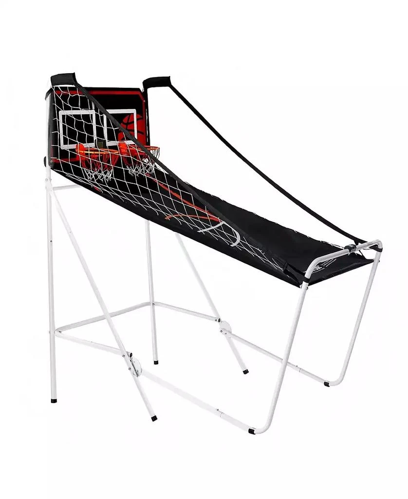 HONGGE Indoor Basketball Arcade Game with Dual Hoops Electronic Scoring Foldable Steel Frame for Family Competition 10