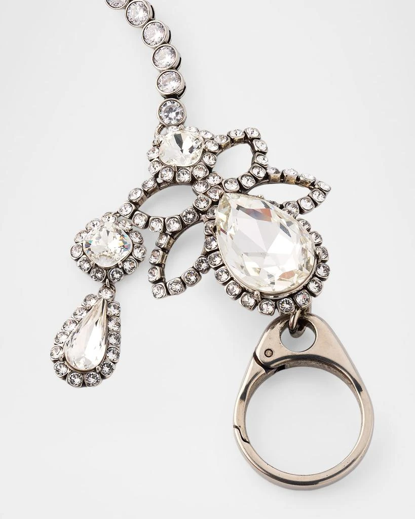 McQueen Chandelier Crystal 
Cubic Zirconia Chain Bag Charm 2