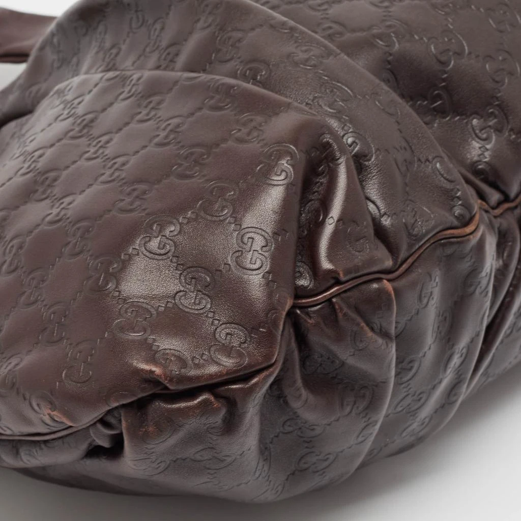Gucci Gucci Dark Brown Guccissima Leather Large Hysteria Hobo 14