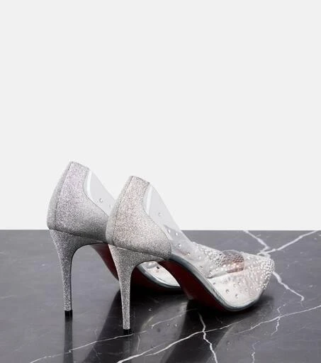 Christian Louboutin Degrastrass embellished PVC pumps 3