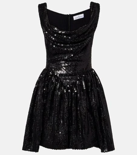 princess polly baby blue dress Vivienne Westwood Mini Sunday sequined draped corset dress - Dresses &  Skirts - Free Shipping