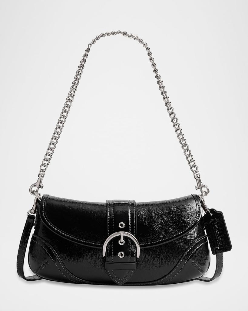 COACH SOHO ブラックレザー ハンドバック Coach Soho 25 Crinkle Patent Leather Shoulder Bag - Shoulder