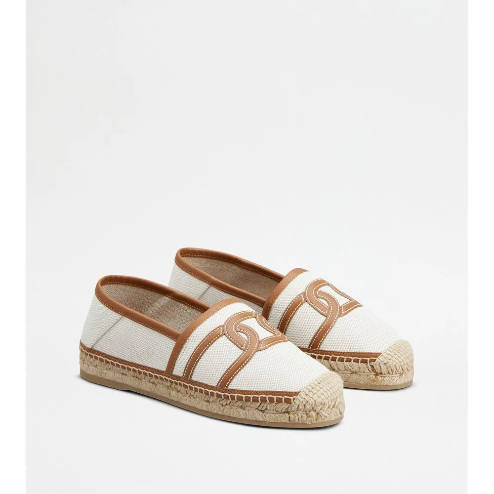 Tod's Kate Espadrilles in Canvas and Leather 2