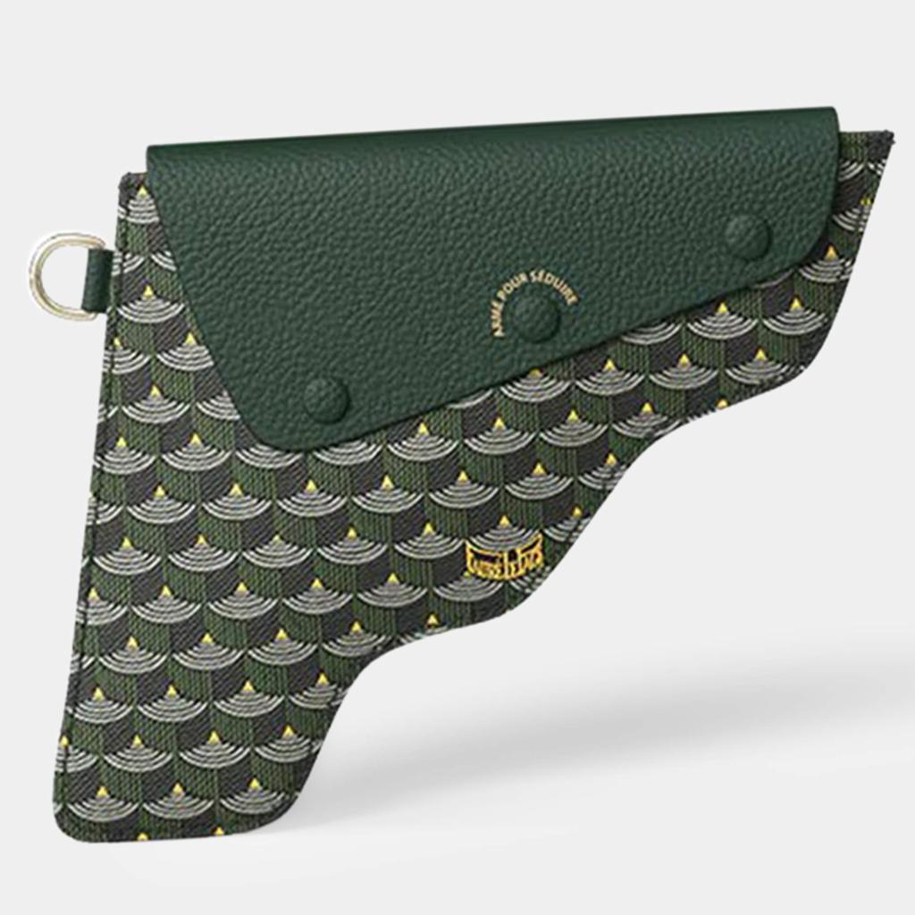 Faure Le Page Faure Le Page Green Leather Pochete