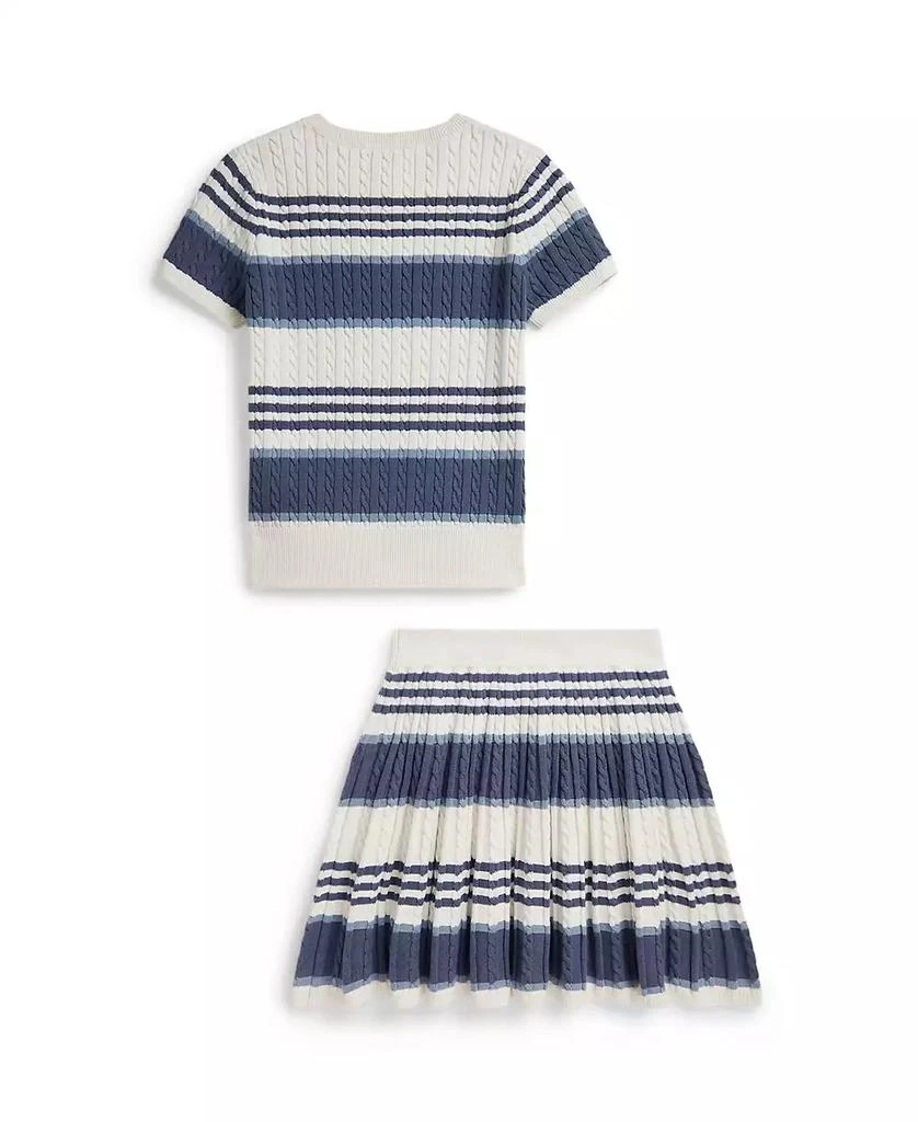 Ralph Lauren Girls
7-16 Striped Cable Sweater and Skirt, 2-Piece Set 2