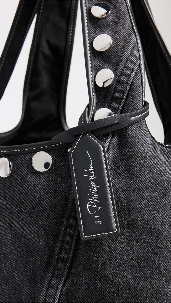 31 Phillip Lim Washed Denim Market Tote With Studs 4