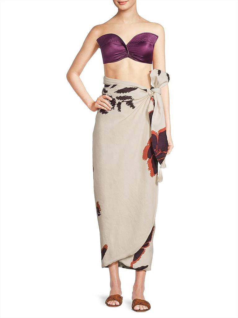 Juan de Dios Mapara Floral Linen Skirt 2