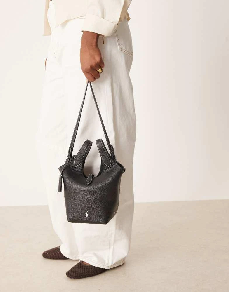Polo Ralph Lauren Small Crossbody Backpack Polo ID Calfskin Small Shoulder Bag | Ralph Lauren main image 3