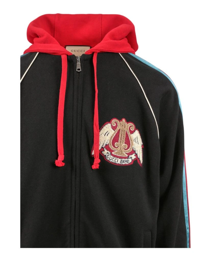 Gucci Patch Zipped Cotton Hoodie 3