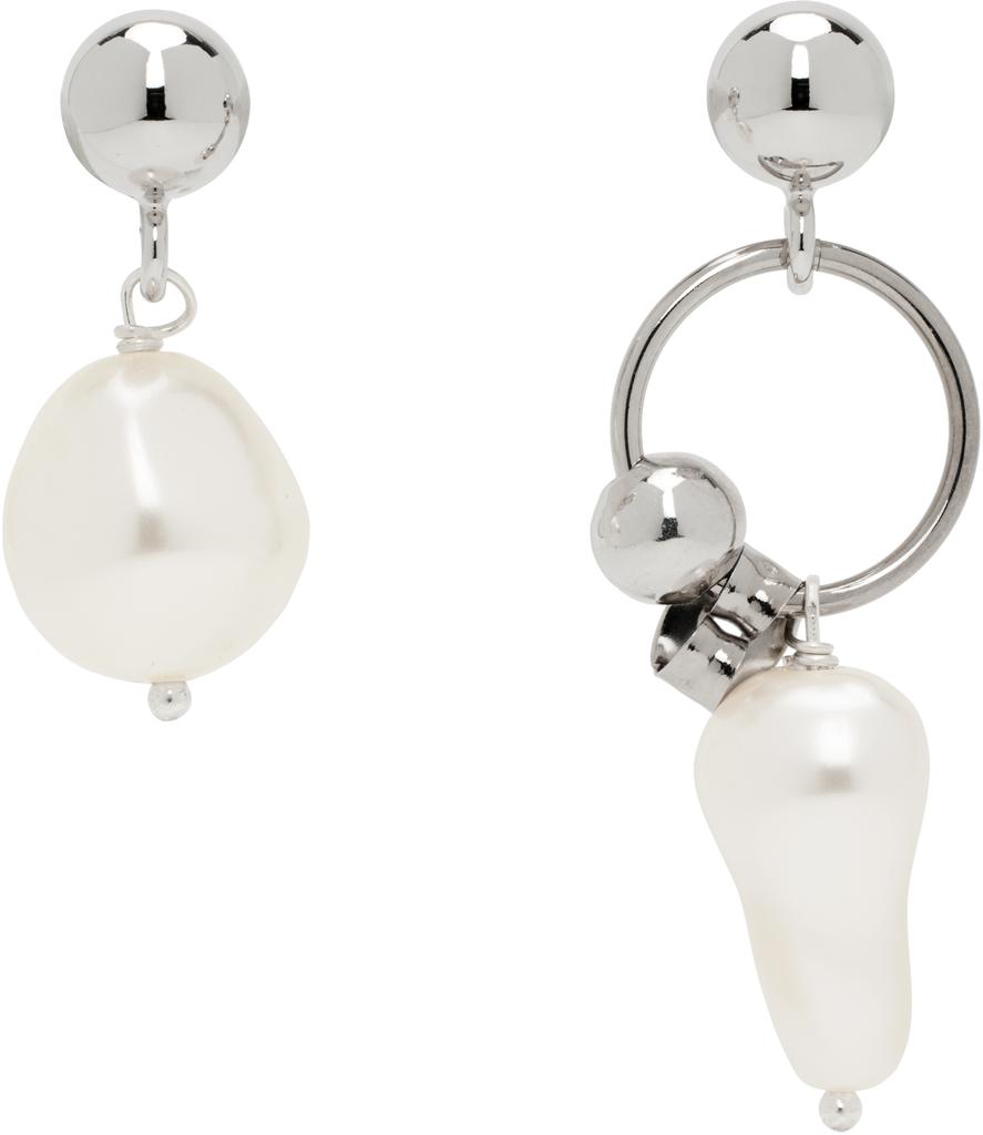 Justine Clenquet Silver Richie Earrings - Fashion Accessories