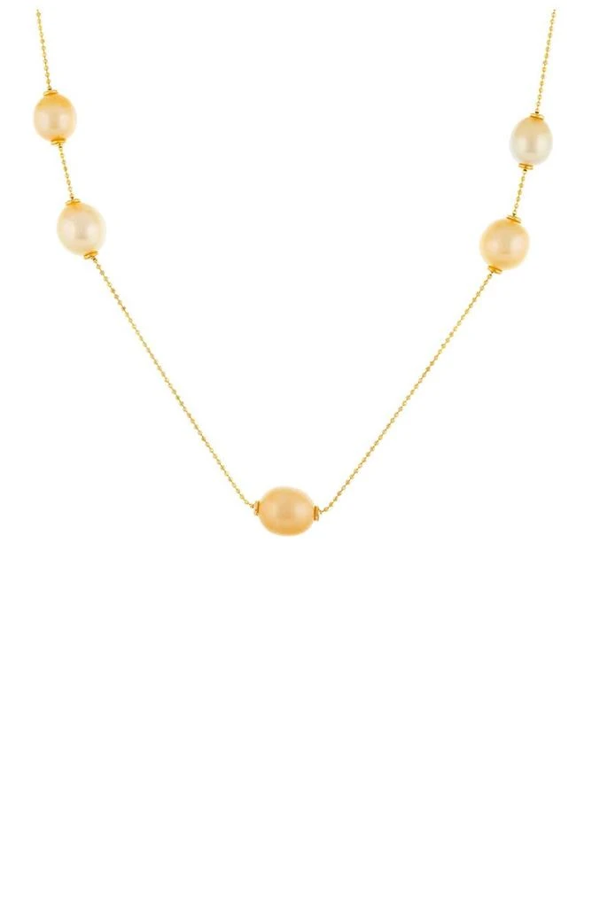 SPLENDID PEARLS Gold Plated Sterling Silver South Sea Pearl Necklace 1