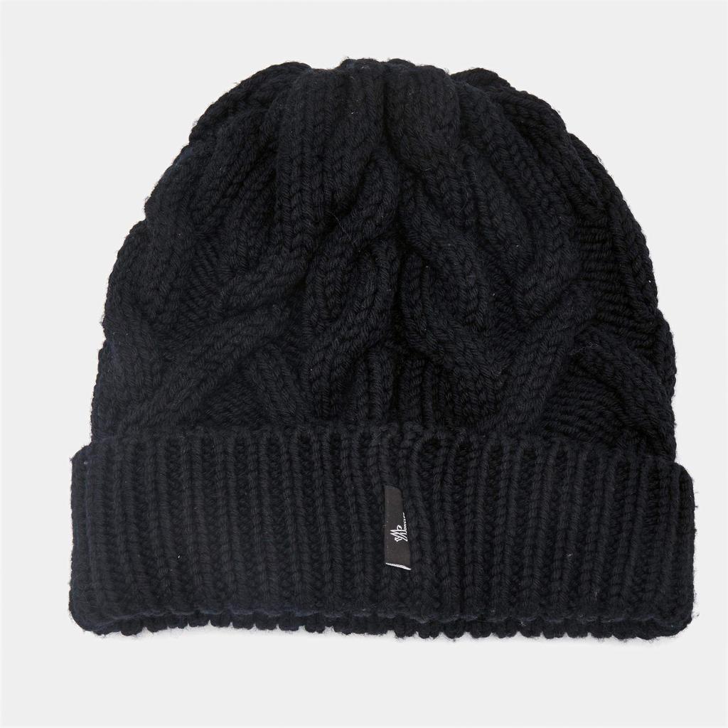 Moncler Grenoble Black Wool Knit Beanie – On Sale Now with Up to