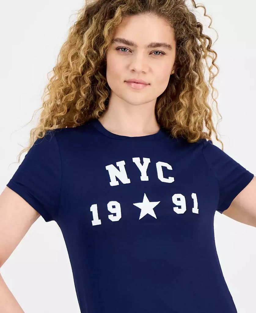 Rebellious One Juniors' NYC Graphic Crewneck T-Shirt 3