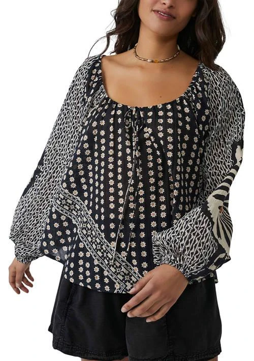 Free People People Elena Printed Top 1