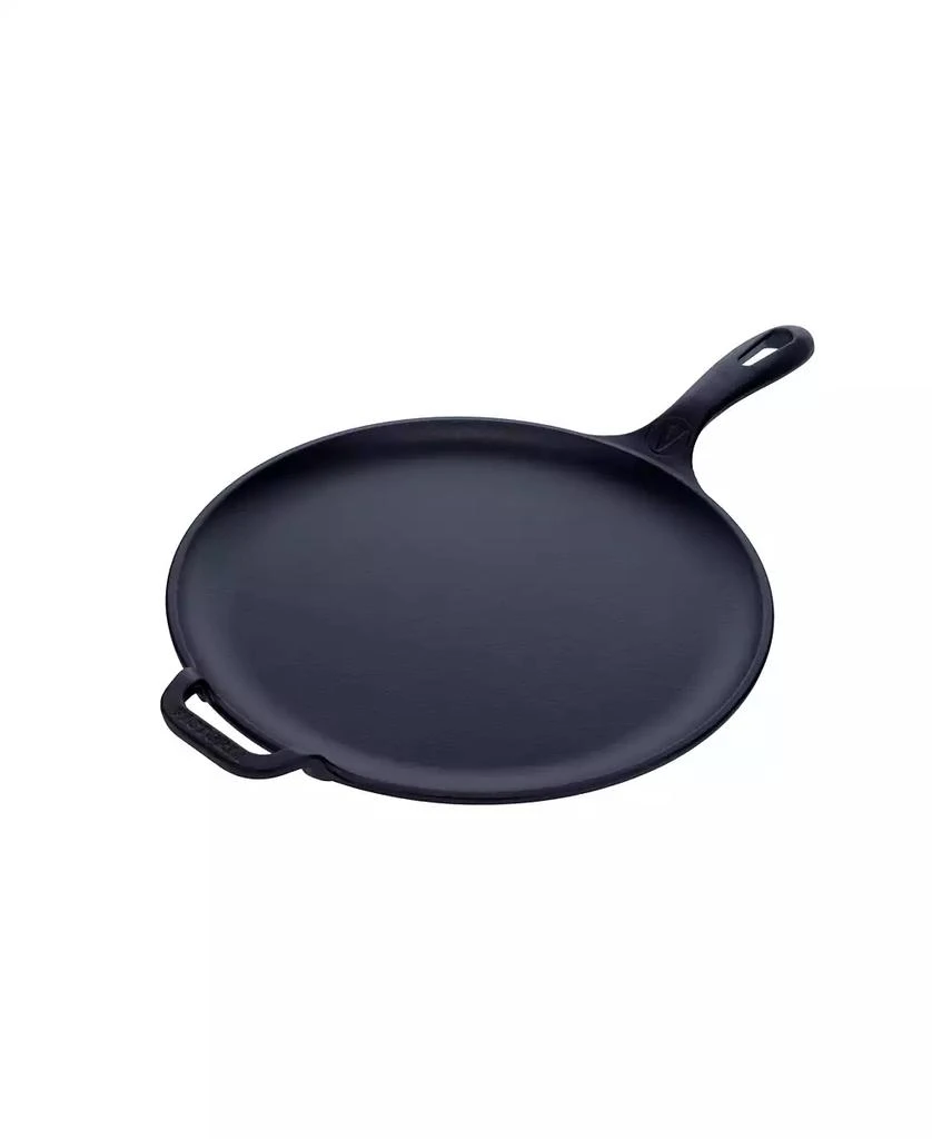 Victoria 12" Comal with Long Handle and Helper Handle, Seasoned 1
