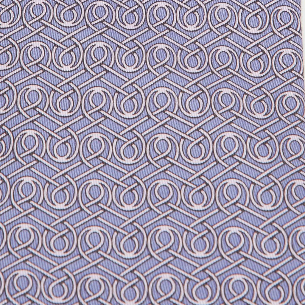 Hermes Hermès Purple Printed Silk Classic Tie 2