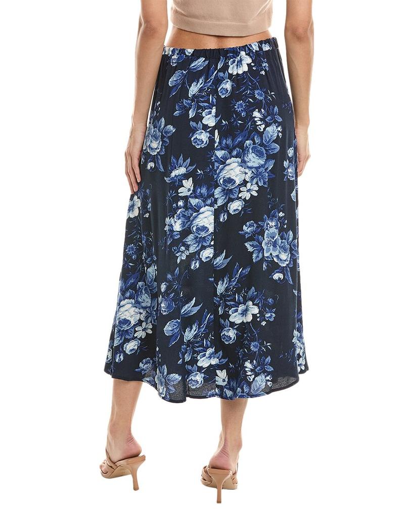 T Tahari T Tahari Printed A-Line Midi Skirt