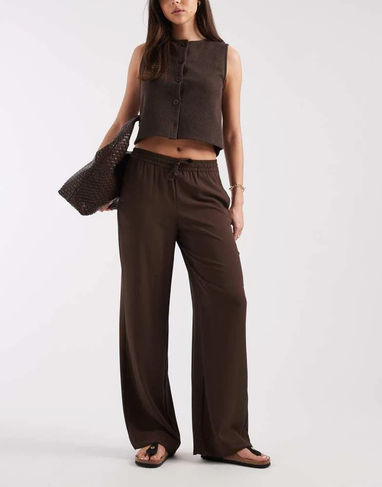 JJXX JJXX drawstring trousers in brown