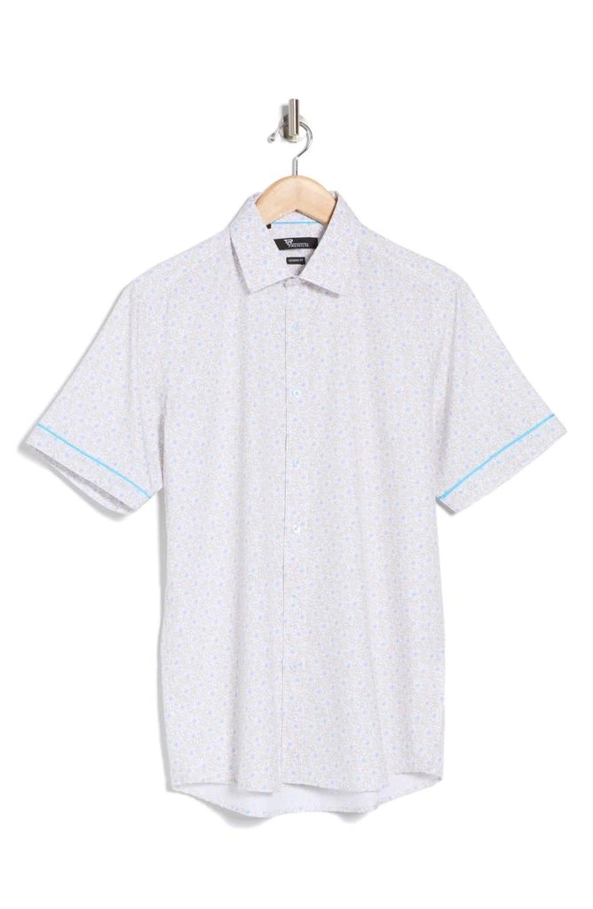 TR Premium Tipped Floral Print Short Sleeve Button-Up Shirt 3