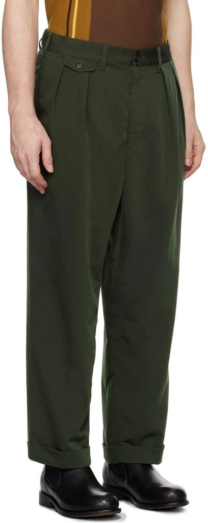 BEAMS PLUS Green 2 Pleats Trousers 2