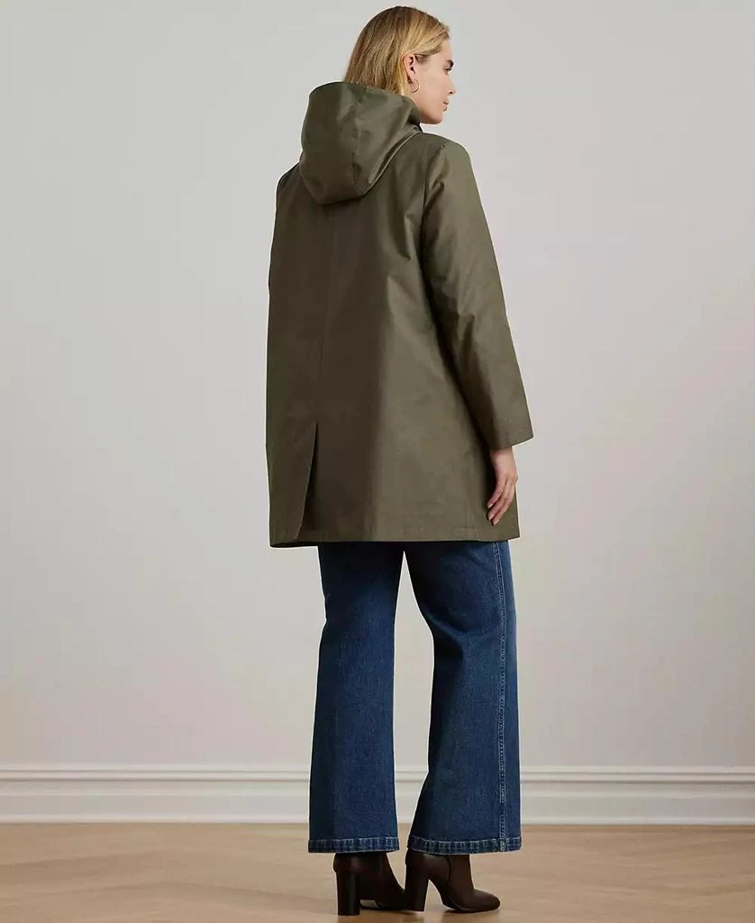 Ralph Lauren Womens Plus Size Hooded A-Line Raincoat, Created for Macys 2