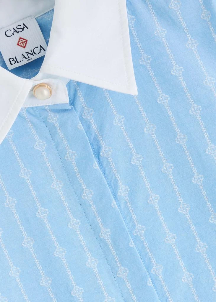 Casablanca Laurel embroidered cotton-blend shirt 5