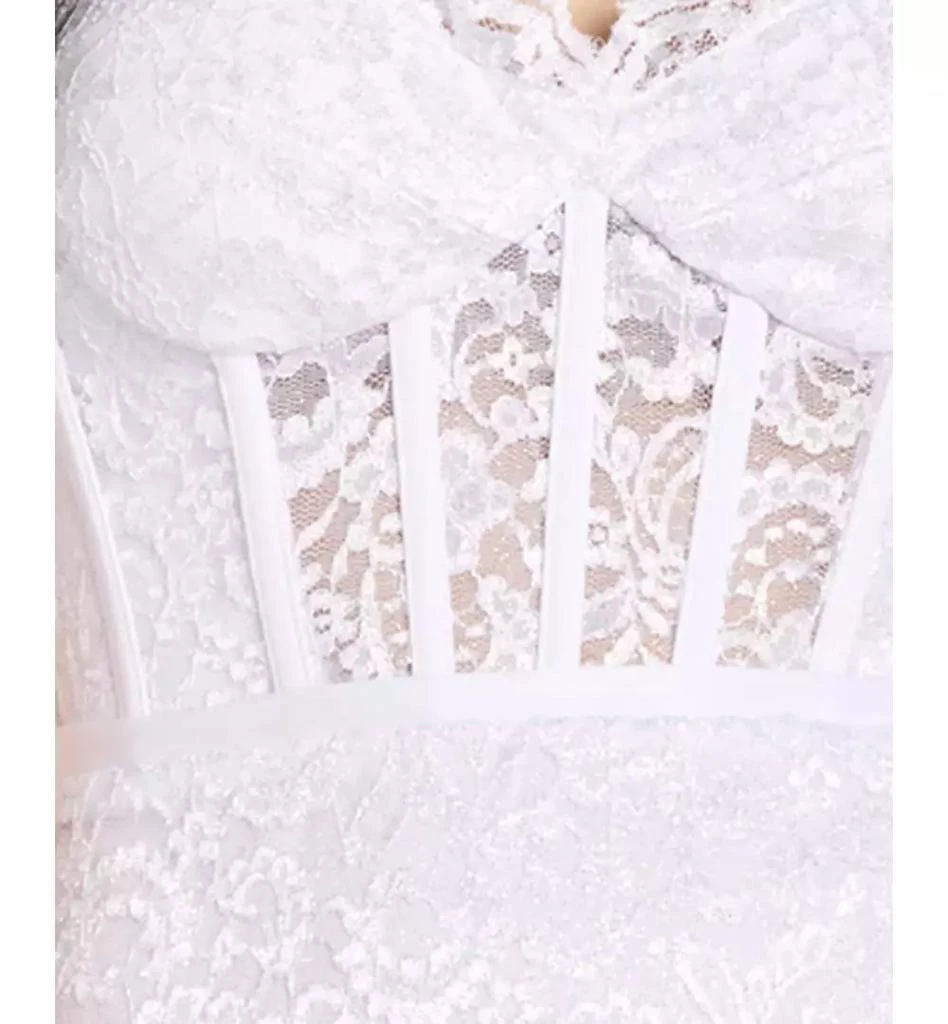 Morgan & Company Juniors' Glitter Lace Corset Gown 4